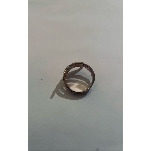 Pretty white sapphire WAVE GOLD BOHO RING - Picture 7 of 7